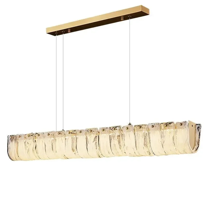 Afralia™ Cloud Glass Chandelier: Luxury Minimalist Copper Light for One Character Restaurant