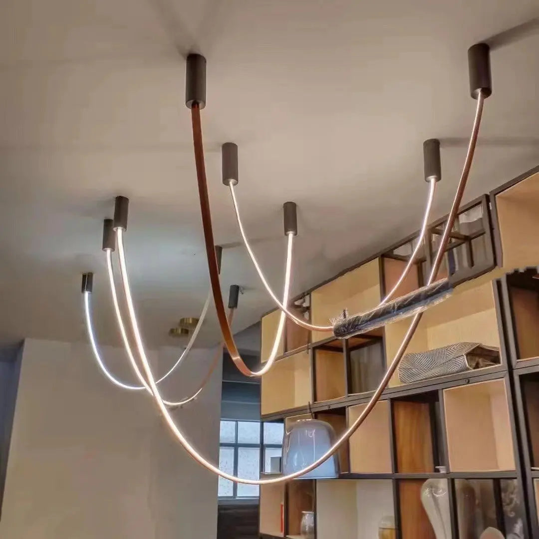 Afralia™ Silicone Pendant Lamp for Living Room, Dining Room, and Exhibition Hall