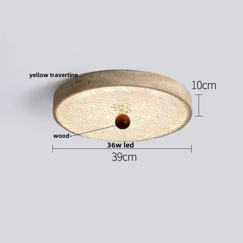 Afralia™ Yellow Cave Stone LED Ceiling Lamp for Restaurant Living Room Decor