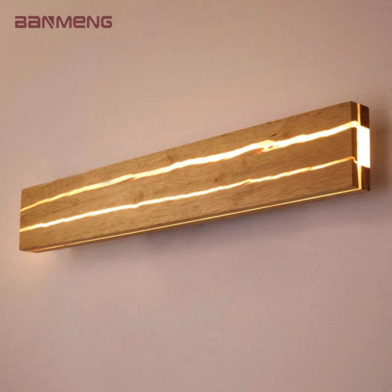 Afralia™ Wood Crack LED Wall Lamp Modern Nordic Sconces Indoor Lighting for Home Décor