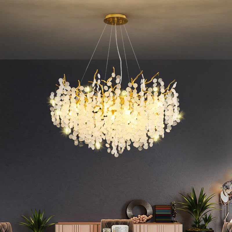Afralia™ Crystal LED Chandelier: Luxury Pendant Lamp for Home Decor
