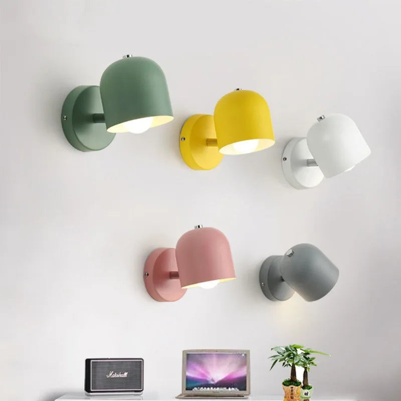 Afralia™ Macaron LED Wall Sconce | Rotatable Indoor Lighting Fixture