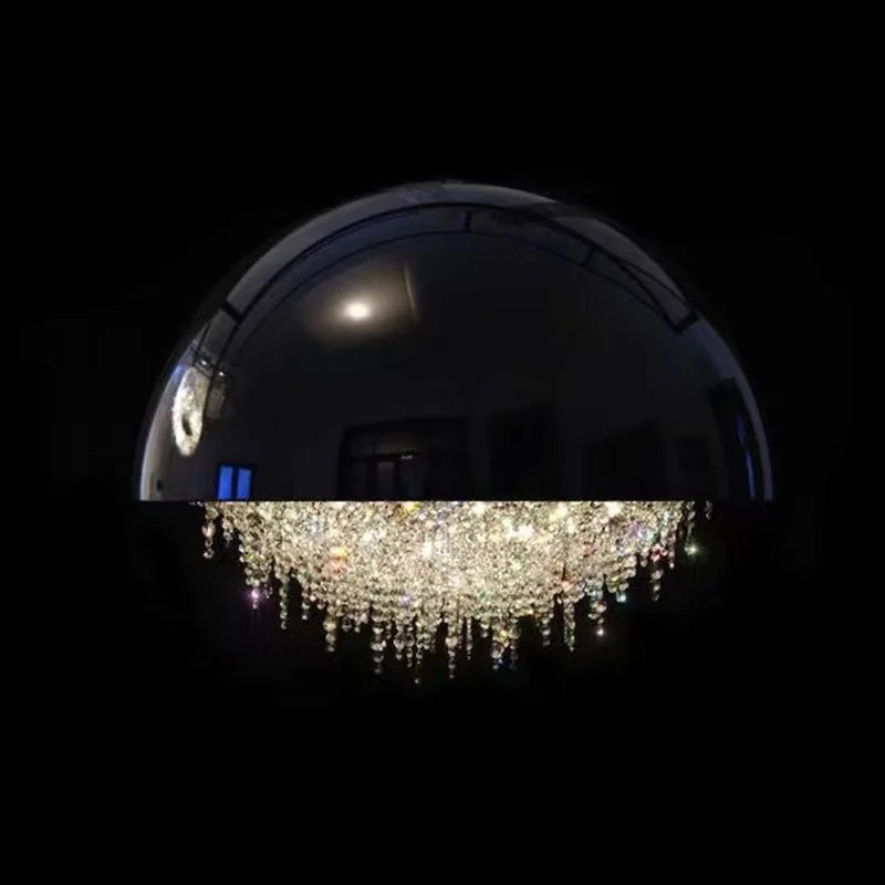 Afralia™ Luxury Crystal Tassel Chandelier for Home Decor LED Hanging Lamp