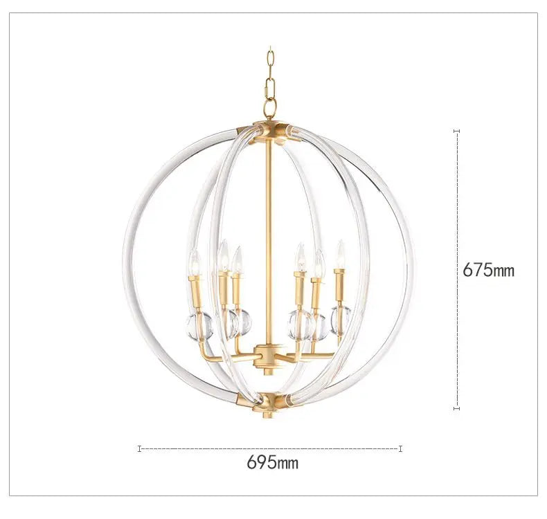 Afralia™ Country Industrial Ball Chandelier for Home Decor, Bedroom, Living & Dining Room