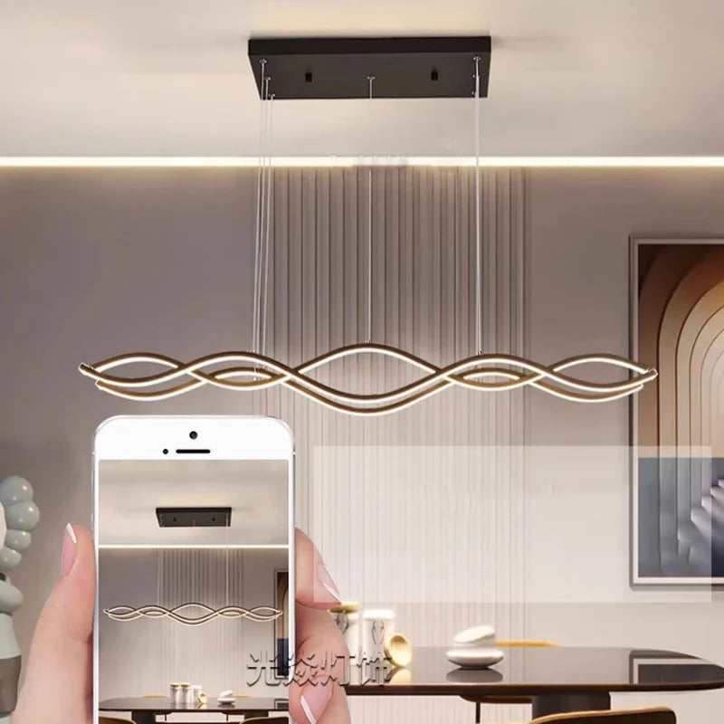 Afralia™ Modern LED Pendant Light Chandeliers for Living Room and Dining Room