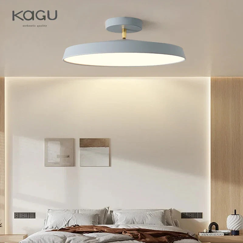 Afralia™ Nordic Minimalist LED Ceiling Lamp, Dimmable Modern Chandelier for Bedroom & Kitchen