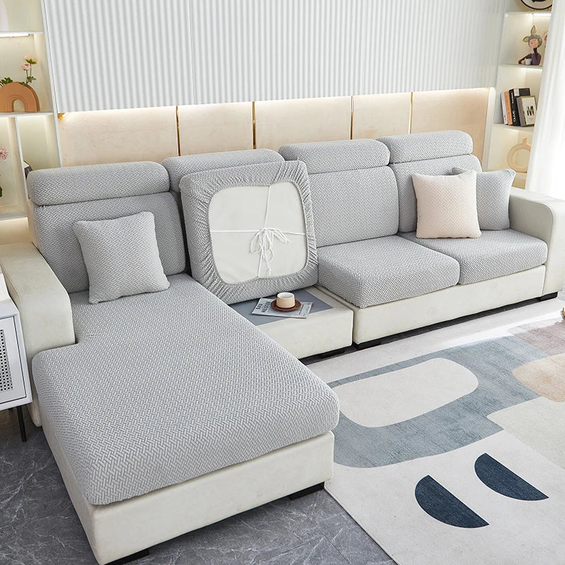 Afralia™ Jacquard Velvet Sofa Cover - Polar Fleece Stretch Slipcovers