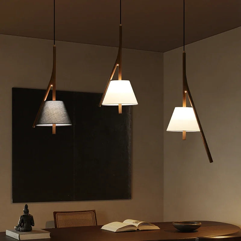 Afralia™ Wooden Chinese Chandelier for Tea Room, Study, and Restaurant Decor Lighting