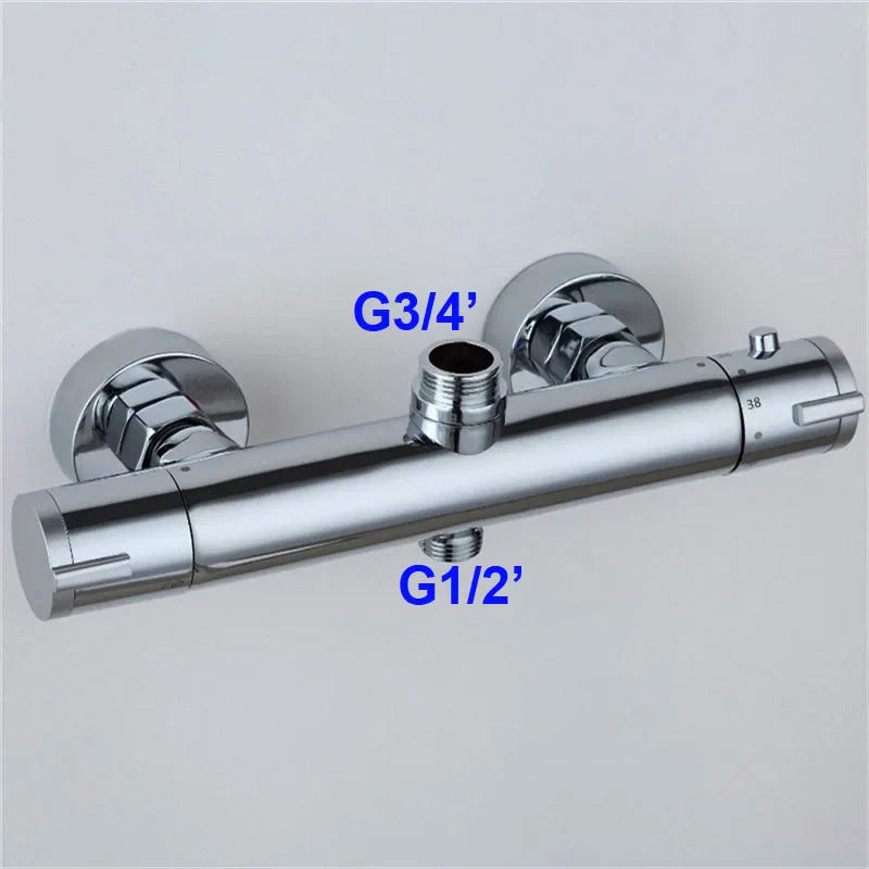 Afralia™ Brass Thermostatic Shower Faucet Mixer Valve for Intelligent Bathtub