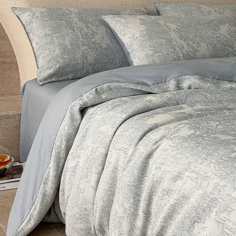 Afralia™ Luxury Jacquard 3-Layer Cotton Bedding Set - Soft & Skin-Friendly