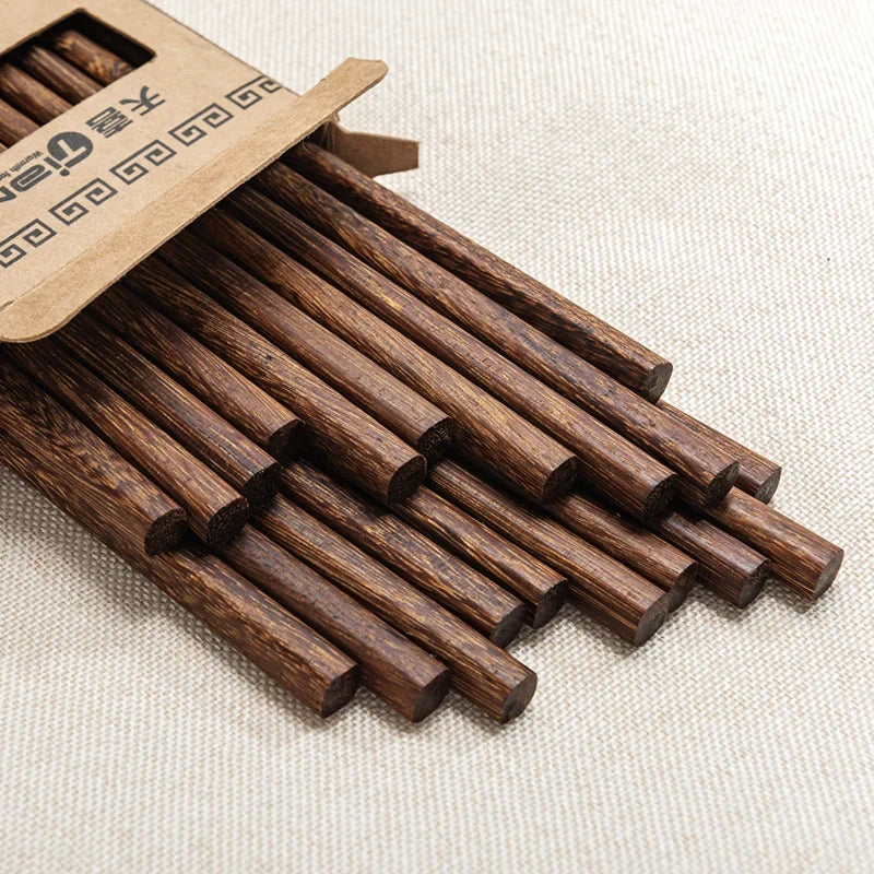 Afralia™ Healthy Wood Chopsticks Set for Sushi, Reusable Household Tableware