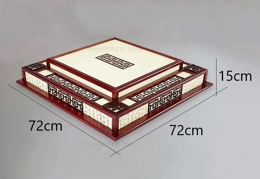 Afralia™ Wooden Ceiling Lights: Modern Chinese Style, Solid Wood Lamps for Living Room and Bedroom