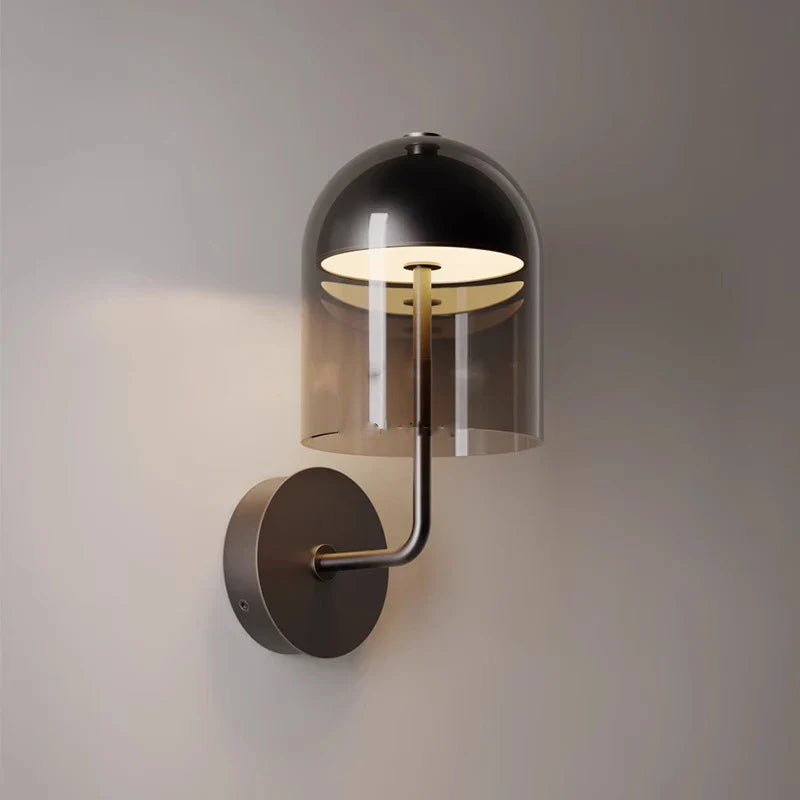 Afralia™ Luxury Glass Wall Sconce Lights Blue Background Room Decor Fixture