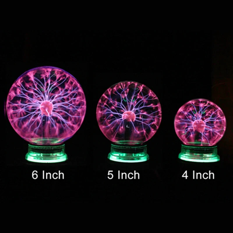 Afralia™ Magic Plasma Ball Light 3/4/5/6 Inch Night Light for Kids & Home Decor