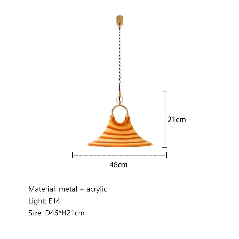 Afralia™ Liftable Trumpet Chandelier: Minimalist LED Pendant Lamp for Dining Room & Bedroom