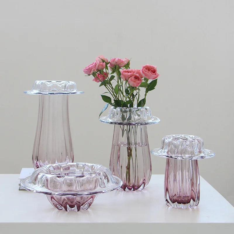 Afralia™ Wave Edge Glass Vase Terrarium for Home Decor & Storage