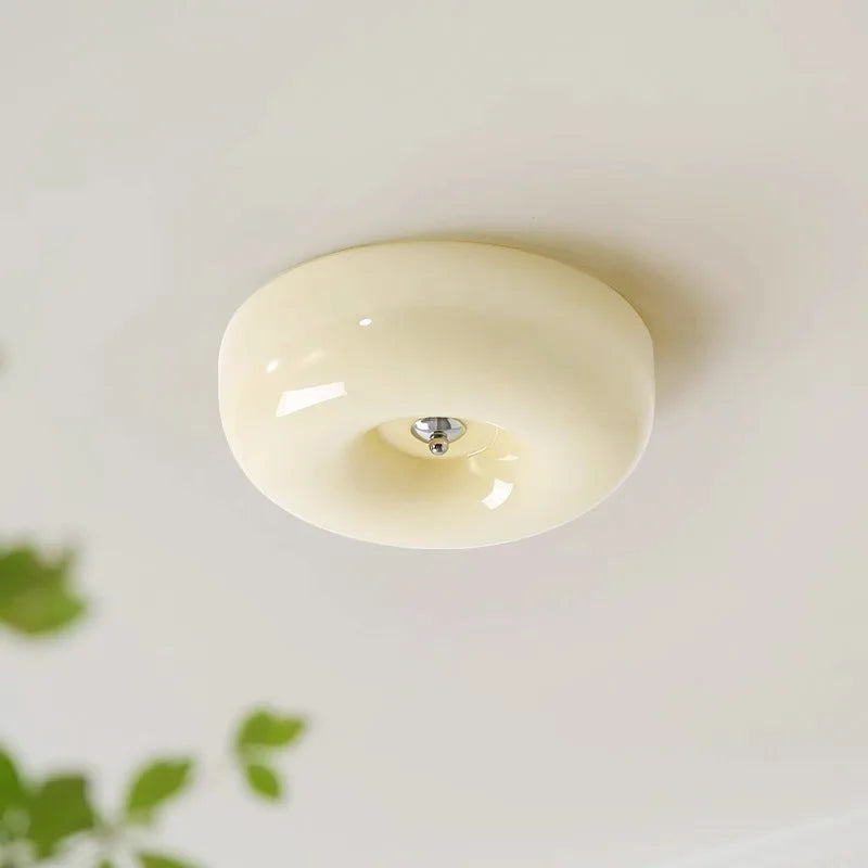 Afralia™ Nordic Minimalist LED Ceiling Light in White/Beige for Home Interior