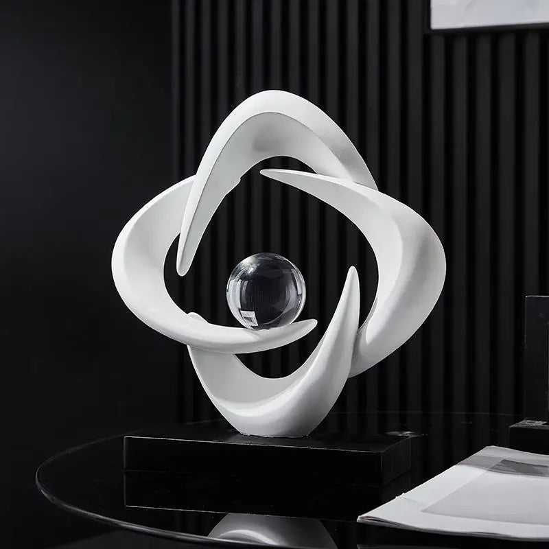 Afralia™ Abstract Resin Sculpture Figurine for Home Decor & Table Centerpiece