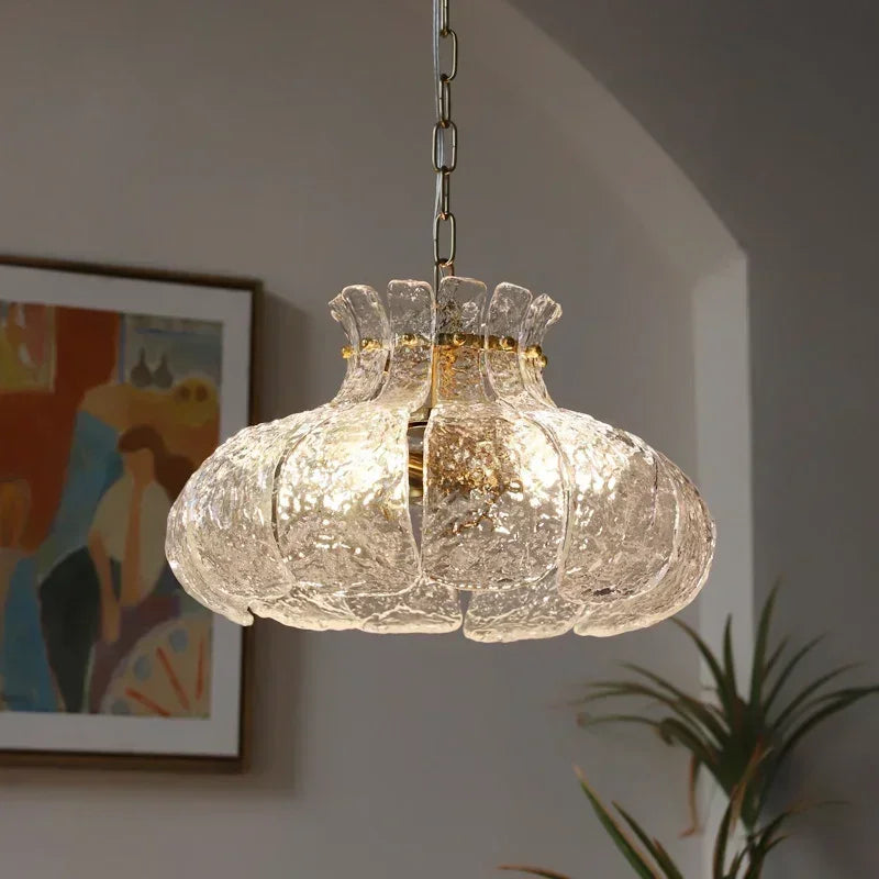 Afralia™ Retro Glass French Chandelier for Dining Room, Bedroom, Bar - Medieval Designer Luminaire