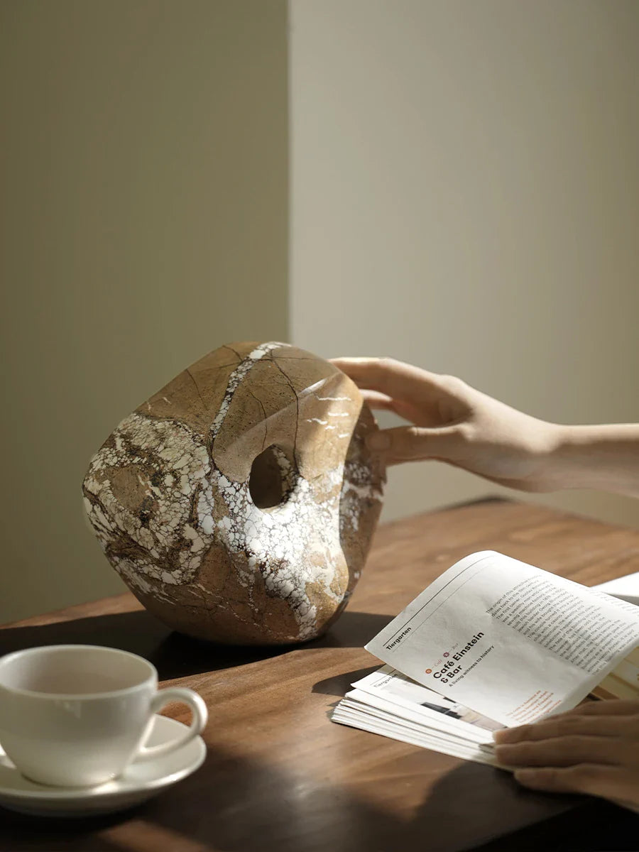 Afralia™ Marble Ornaments: Modern Sculpture Decoration for Living Room, Bedroom, Office