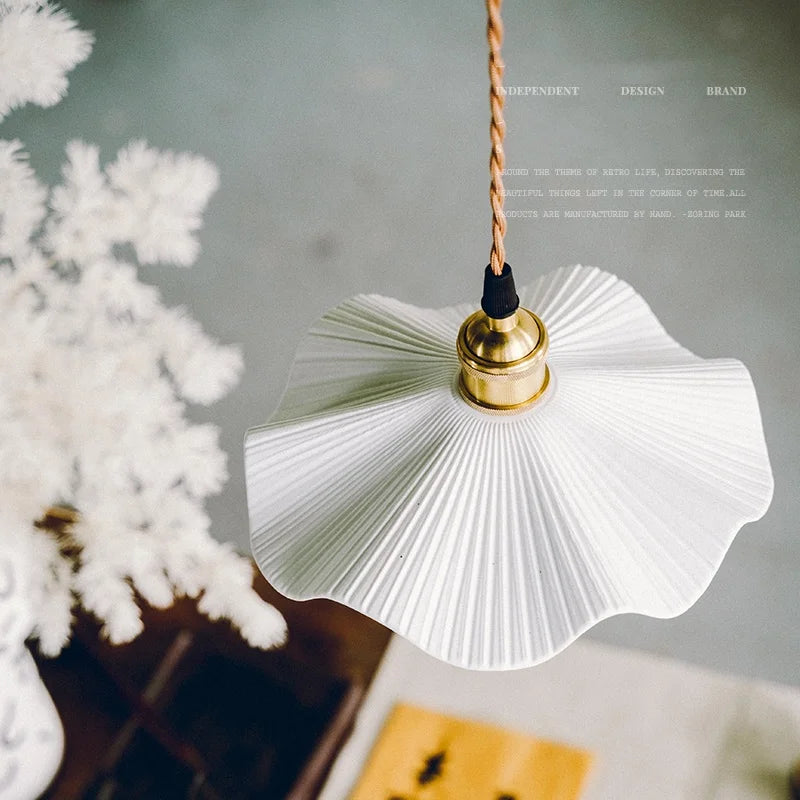 Afralia™ Nordic LED Pendant Light Living Room Coffee Balcony Flower Hanging Lamp