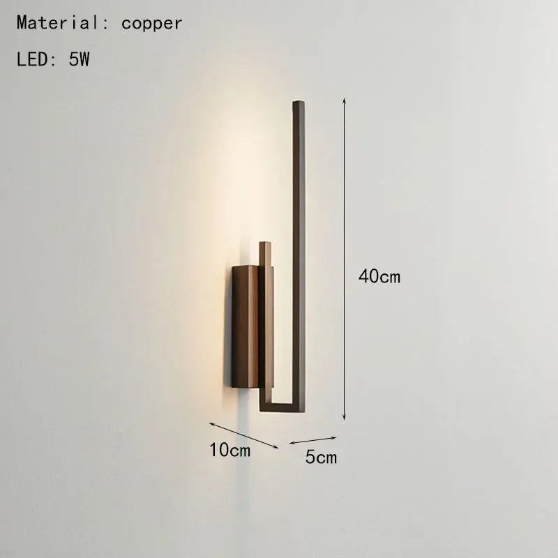 Afralia™ Brass Wall Sconce Dimmable Modern Lamp for Foyer, Bedroom, Restaurant, Aisle