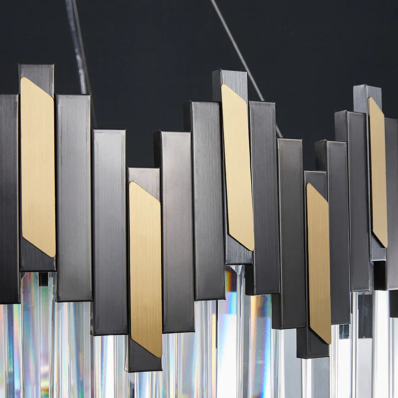 Afralia™ Crystal LED Chandelier with Remote Control for Home Living Room Kitchen Lighting