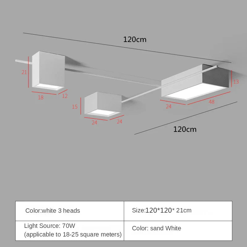 Afralia™ Black Nordic LED Ceiling Lights Chandeliers for Modern Living Room Decoration