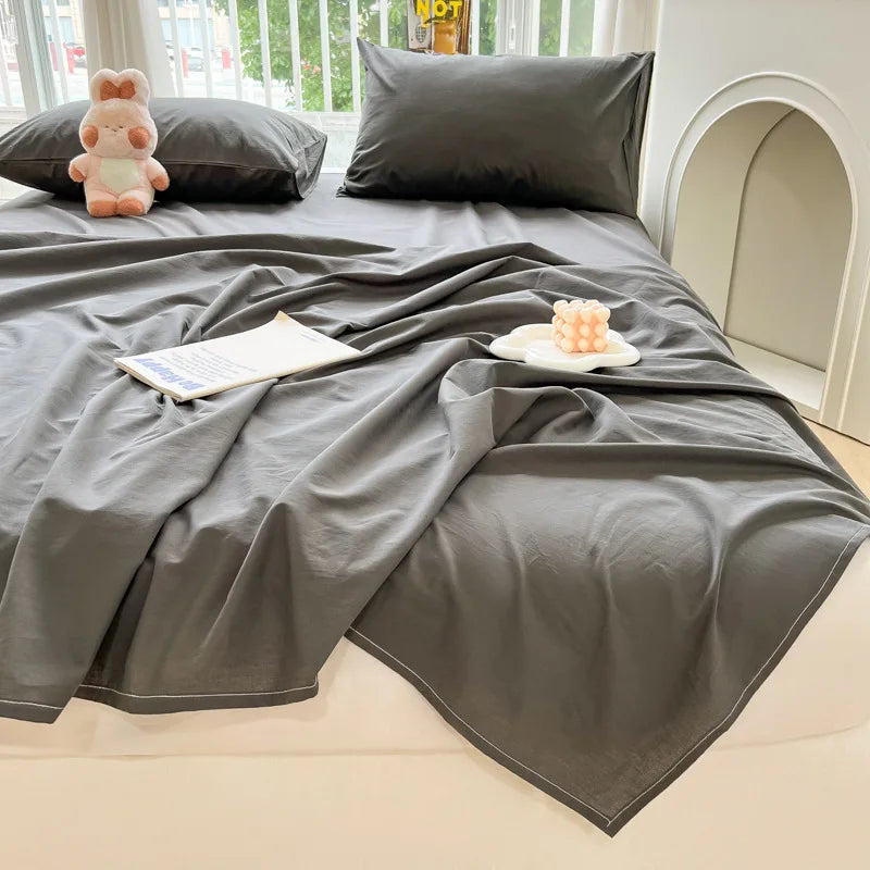 Afralia™ Checkered Single Bed Sheet - Skin-Friendly and All Seasons Bed Linen