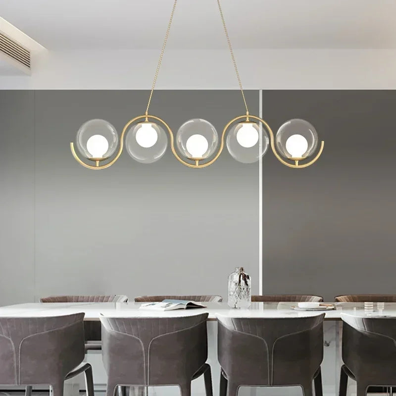 Afralia™ Modern Ceiling Chandeliers Pendant Lights for Kitchen Island, Replaceable Bulb