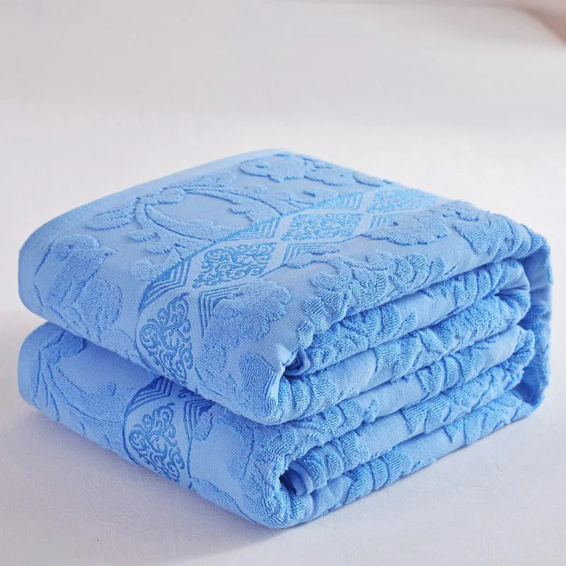 Afralia™ Cotton Jacquard Towel Blanket for Adult Summer Air Conditioning, Sofa Cover