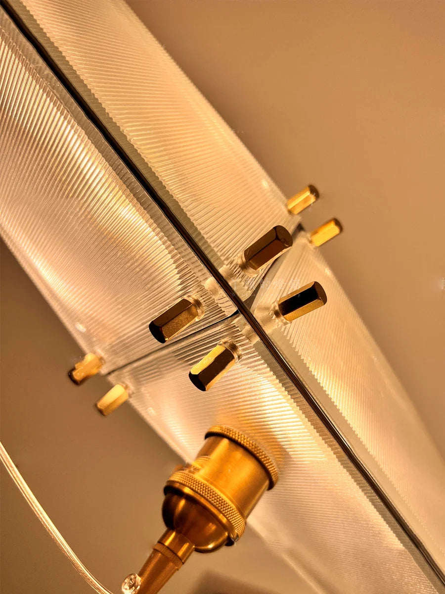 Afralia™ Glass Long Ceiling Chandelier: Modern Minimalist Designer Lamps for Living Room