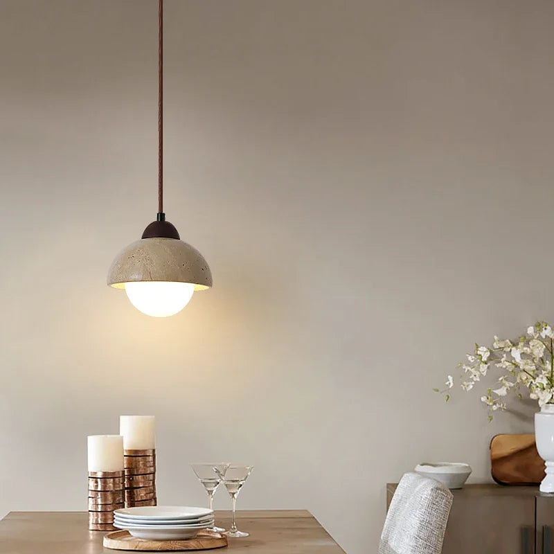 Afralia™ Cave Stone Pendant Light Ceiling Hanging Lamp for Bedroom and Dining Room