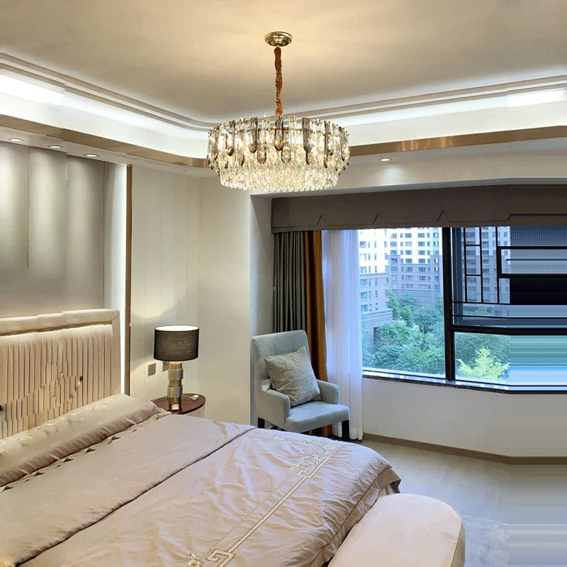 Afralia™ Crystal Modern Pendant Light: Luxury Indoor Fixture for Home Decor