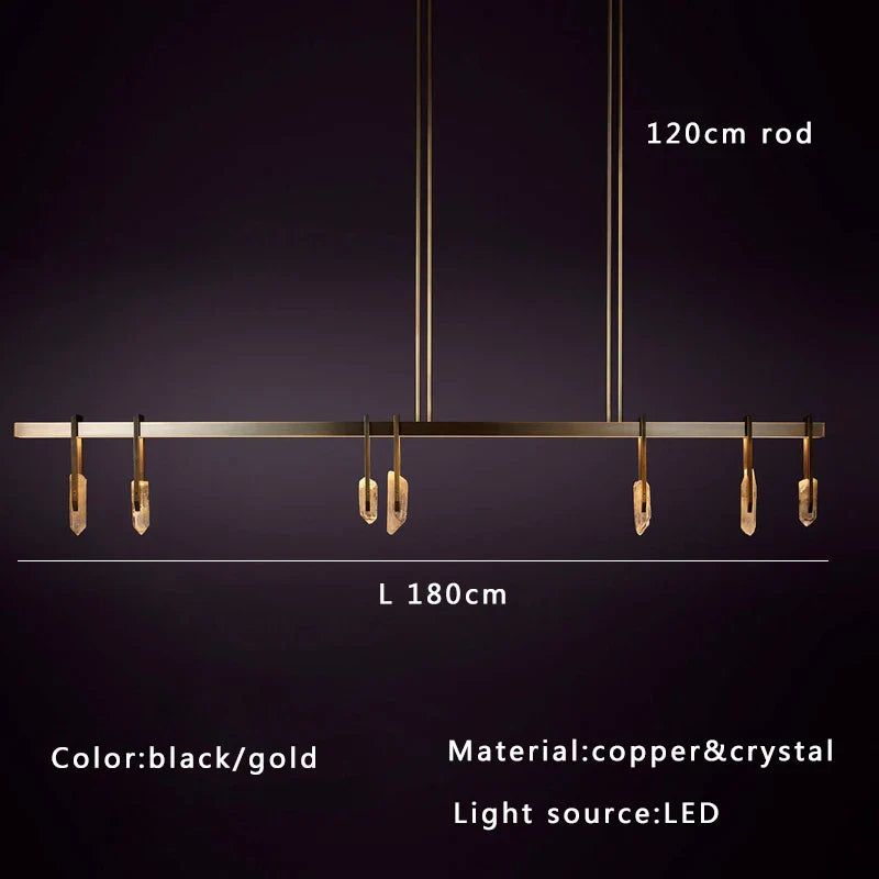 Afralia™ Crystal Pendant Light: Modern Luxury Designer Copper Fixture