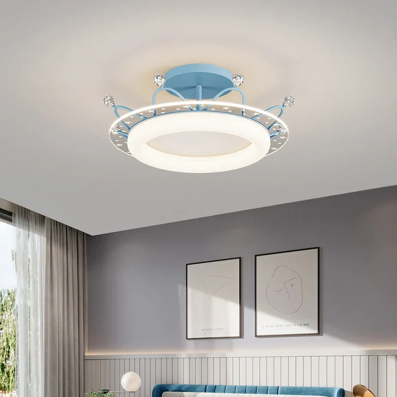 Afralia™ Kids' Room Ceiling Light in Gold Pink Blue for Bedroom and Living Room
