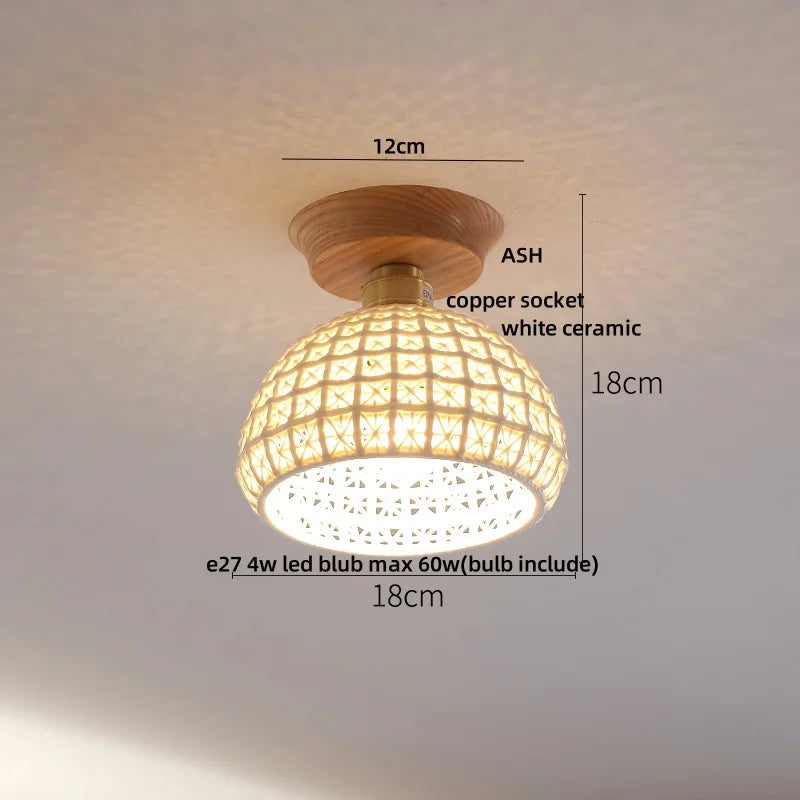 Afralia™ Clear Glass LED Ceiling Light, Modern Nordic Bedroom Decor Ceiling Lamp