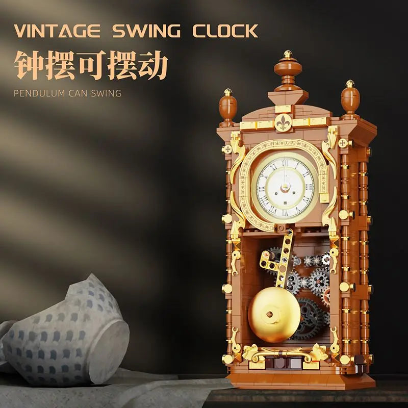 Afralia™ Swing Clock Building Blocks - DIY Retro Pendulum Construction Set