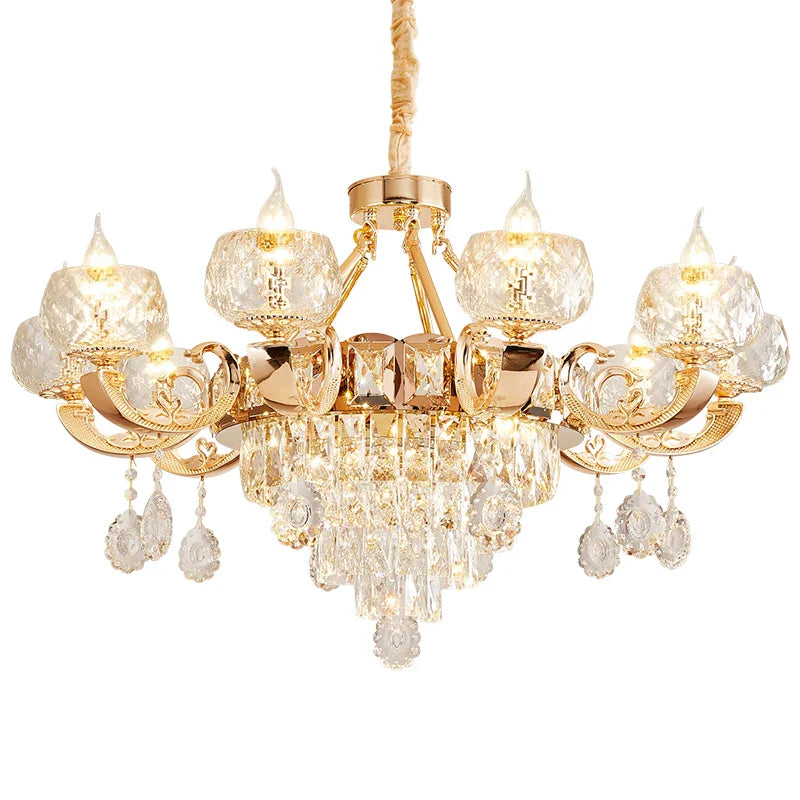 Afralia™ Crystal Chandelier: Grand European Villa High-end Fixture for Living Room, Restaurant, Building