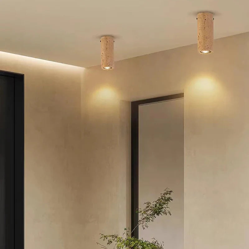 Afralia™ Natural Stone Dining Room Ceiling Light - E27 Hanging Lamp