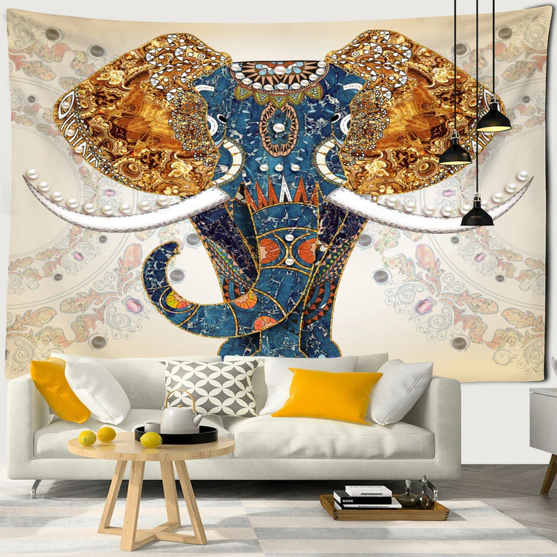 Afralia™ Elephant Mandala Tapestry Tree of Life Wall Hanging Psychedelic Witchcraft Home Decor