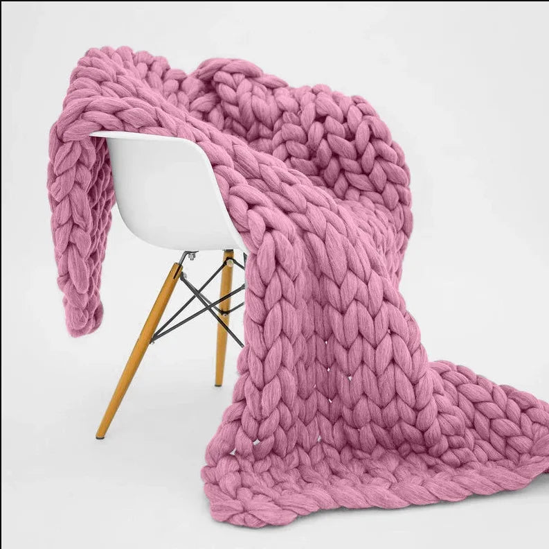 Afralia™ Wool Knit Newborn Blankets for Photography Props, Handwoven Thick Blankets for Spring-Autumn