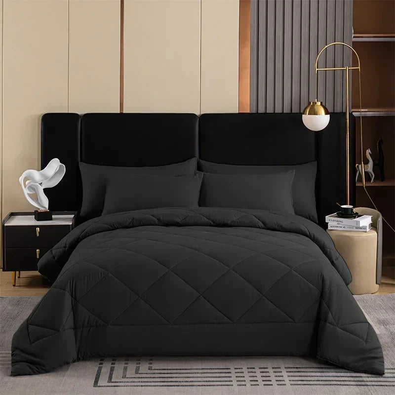 Afralia™ Cozy Quilt Set: Soft & Breathable Queen/King Size Comforter with Duvet & Pillowcase