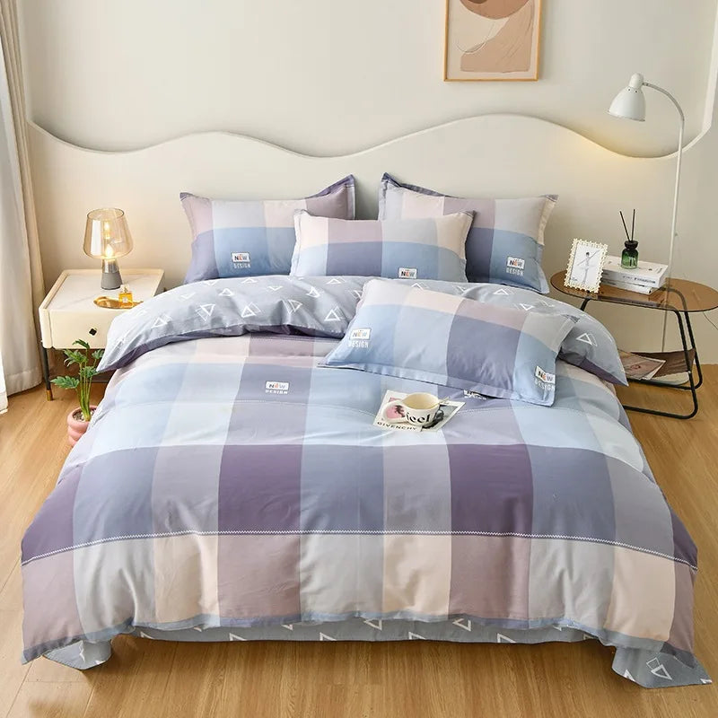 Afralia™ Romantic Flower Print Cotton Bedding Set with Ultra Soft Duvet Cover & Bed Linens