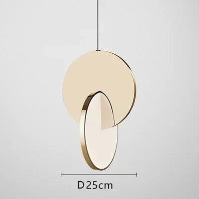 Afralia™ Round LED Pendant Light Modern Mirror Design for Home Decor