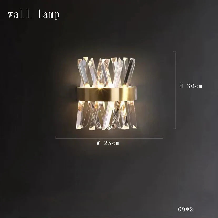 Afralia™ Crystal Round Chandelier Gold LED Modern Lustres for Living Room