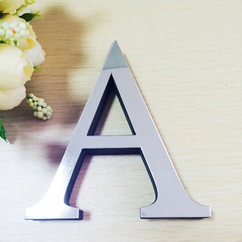 Afralia™ 3D Mirror Alphabet Letters Wall Decor for Home, Parties, and Weddings