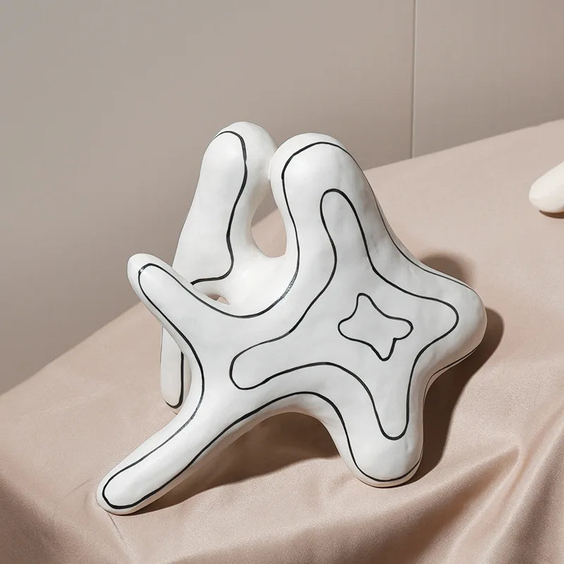 Afralia™ Starfish Coral Geometric Sculpture Decor Figurines Home Decoration