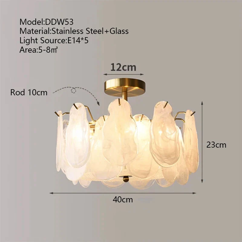 Afralia™ Smoke Glass Artistic LED Pendant Light for Elegant Living Room Decor