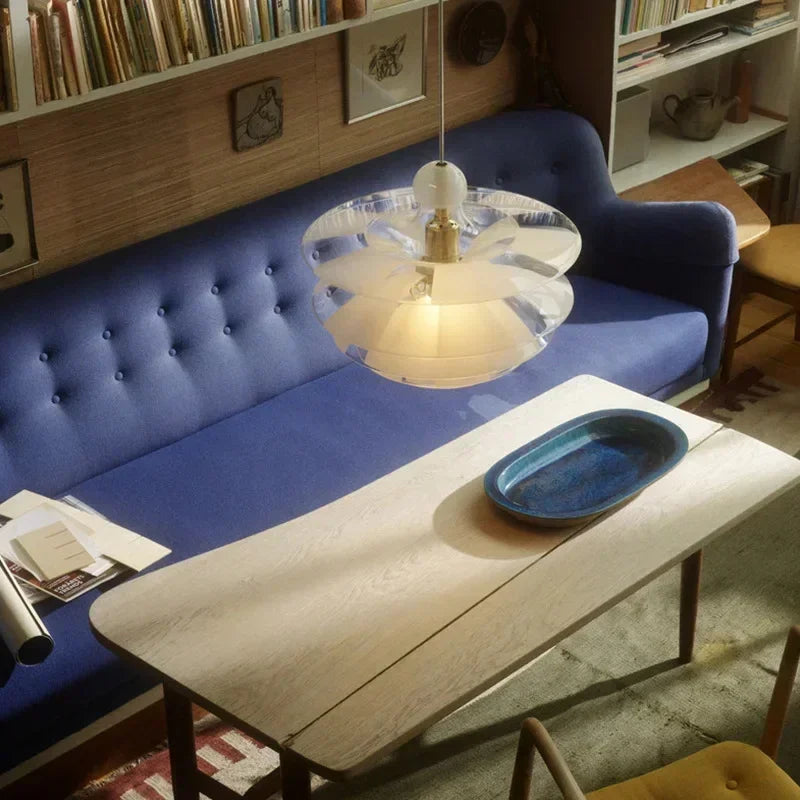 Afralia™ Glass Pine Cone Pendant Chandelier for Living Room Restaurant Bedroom Kitchen